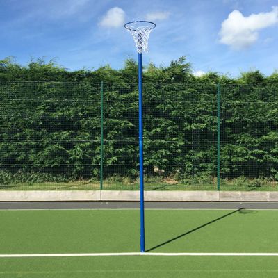 FORZA Socketed Netball Posts | Adjustable 10ft Netball Hoop with Durable Steel Frame, Nylon Net, & Optional Padding |Ideal for Schools, Clubs, & Outdoor Use (Padding, Single)