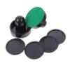 HANABASS 2sets Air Hockey Pucks and Paddles Black Handles with Black Balls Replacement for Game Tables Essential Accessory for Family Fun view 1