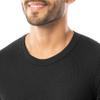 Indera Men's Traditional Waffle Thermal Underwear Long Johns Crew Top and Pant Set, Black, Large view 3