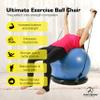 ProBody Pilates 14" Magic Circle and a 65 cm Yoga Ball with Base and Bands (2pcs) Bundle for Stability, Barre, Yoga, Core Training and Physical Therapy view 3