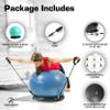 ProBody Pilates 14" Magic Circle and a 65 cm Yoga Ball with Base and Bands (2pcs) Bundle for Stability, Barre, Yoga, Core Training and Physical Therapy view 4