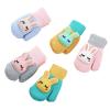 AYILUOBE Toddler Kids Mittens with String Fleece Lined Winter Warm Knitted Snow Gloves Magic Stretch Full Finger Gloves Cold Weather Baby Gloves view 3