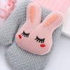AYILUOBE Toddler Kids Mittens with String Fleece Lined Winter Warm Knitted Snow Gloves Magic Stretch Full Finger Gloves Cold Weather Baby Gloves view 4