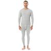 Indera Men's Traditional Waffle Thermal Underwear Long Johns Crew Top and Pant Set, Grey, 3X view 1