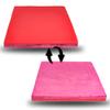 Foamma Two-way Mat - Reversible Vinyl & Velvet Gymnastics Mat, Exercise Mat with Water-Proof Cover, High-Density Workout Mat, Gymnastics Equipment for Kids and Adults - 4" x 4 ft x 4 ft, Pink and Red view 1