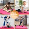 Foamma Two-way Mat - Reversible Vinyl & Velvet Gymnastics Mat, Exercise Mat with Water-Proof Cover, High-Density Workout Mat, Gymnastics Equipment for Kids and Adults - 4" x 4 ft x 4 ft, Pink and Red view 3