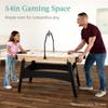 Best Choice Products LED 54 Inch Air Hockey Game Table w/Light-up Scoreboard, Powerful Motor, AC Outlet. Includes 2 Pucks, 2 Pushers - Gray view 3