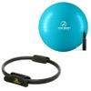 ProBody Pilates 14" Magic Circle and a 65 cm Yoga Ball Sky (2pcs) Bundle for Stability, Barre, Yoga, Core Training and Physical Therapy