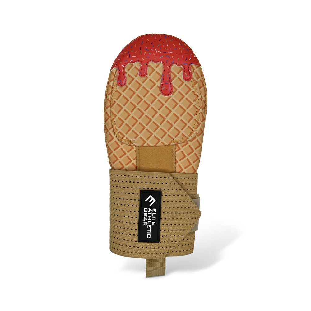 Sliding Mitt for Baseball & Softball - Youth & Adult - Multiple Designs (Red Ice Cream, Youth)
