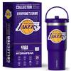Hydrapeak x NBA Officially Licensed Los Angeles Lakers 32oz Nomad Stainless Steel Tumbler with Handle and Straw Lid, Leakproof Water Bottle in Limited Edition Collector's Gift Box view 1