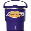 Hydrapeak x NBA Officially Licensed Los Angeles Lakers 32oz Nomad Stainless Steel Tumbler with Handle and Straw Lid, Leakproof Water Bottle in Limited Edition Collector's Gift Box view 2