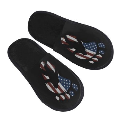 MULIHU America Flag Bigfoot Slippers Winter Indoor and Outdoor Slipper Warm Cozy Soft Lightweight House Shoes Fuzzy Slip-On Slipper Large