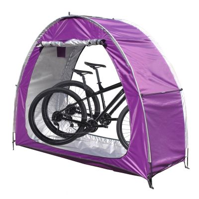 2 PCS Bike Tent Outdoor Storage Waterproof Can Be Spliced Outdoor Sheds for Patio Furniture,Bicycle,Motorcycle Storage Tents,Purple