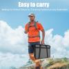 Garosa Mini Dish Carrying Case, Water Oxford Fabric Storage Bag with Handle and Accessory Panel for Travel Camping Black 340 x 300 x 75 mm 1 Pack view 4