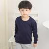 Baby Sweatshirt Toddler Boys Girls Solid Cotton Thin Sweatshirt Long Sleeve top T-Shirts Baby Boys' Pullover Crew Neck Sweatshirt (Dark Blue, 7-8 Years) view 4