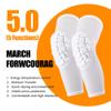 KRIYNAA Basketball knee pads, compression leg covers for teenagers and adults, wrestling knee pads, football volleyball, pickleball, weightlifting knee pads (1 pair) (White, Small) view 3
