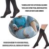 Compression Socks for Women, Comfortable Support Compression Stockings Knee High Compression Socks for Women Relieve Fatigue for Men Women(Open toe Skin Tone,Large) view 4