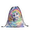 Cartoon Pattern Drawstring Bag Cute Cat Gymnastics Grip Bag Adjustable Gym String Bag for Sports view 2