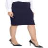 Urban CoCo Women's Elastic Waist Stretch Bodycon Midi Pencil Skirt (XS,Navy Blue) view 1