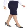 Urban CoCo Women's Elastic Waist Stretch Bodycon Midi Pencil Skirt (XS,Navy Blue) view 2
