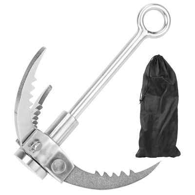 Folding Grappling Hook Stainless Steel Claw for Outdoor Survival and Wall Climbing