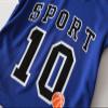 Mobarta Toddler Kids Sports Athletic Jersey Shorts Set Todder Boys Jerseys Outfit 2 Piece Basketball Tank Top Mesh Shorts Set (Blue_s10, 18 Months) view 3
