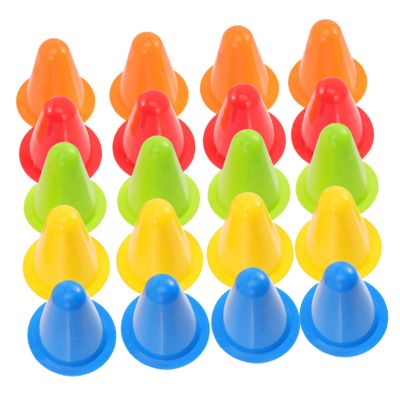 Toddmomy 25pcs Agility Training Cones for Brightly Colored Sports Markers for Roller Skating Football and Obstacle Courses Durable Lightweight Easy to Store