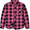 Betusline Girls' Plaid Flannel Shirt, Kids Long Sleeve Button Button Shirts Tops, F Pink & Black #12-3 Years= Tag 100 view 4