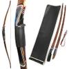 60 Inch Takedown Longbow 20-55Lbs Traditional Longbow Wood Triangle Hunting Bow Right Hand for Archery Hunting Target Shooting Training (Plug-in/Only Bow, 45lbs) view 1