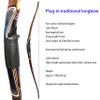 60 Inch Takedown Longbow 20-55Lbs Traditional Longbow Wood Triangle Hunting Bow Right Hand for Archery Hunting Target Shooting Training (Plug-in/Only Bow, 45lbs) view 3