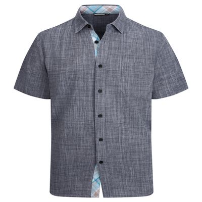 Alex Vando Mens Linen Cotton Shirts Short Sleeve Casual Summer Beach Shirt for Men,Black,M
