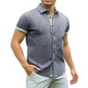 Alex Vando Mens Linen Cotton Shirts Short Sleeve Casual Summer Beach Shirt for Men,Black,M view 2