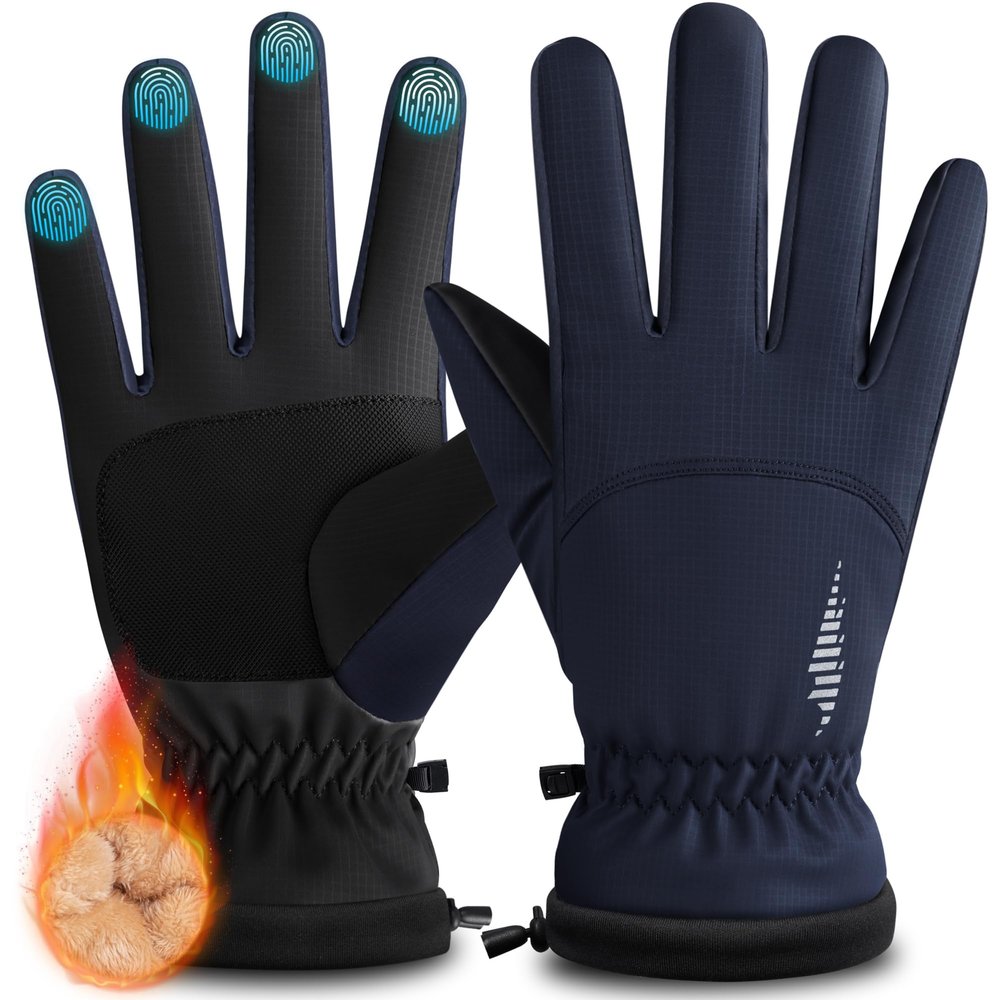 rivmount Winter Waterproof Ski Snow Warm Gloves for Women Men, Windproof Cold Weather Thermal with Touchscreen Fingers, for Running Driving Cycling Hiking Biking Outdoor Sports Daily Work