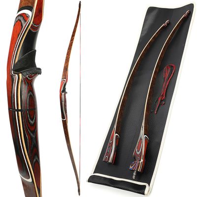 60 Inch Takedown Longbow 20-55Lbs Traditional Longbow Wood Triangle Hunting Bow Right Hand for Archery Hunting Target Shooting Training (Screw-in/Only Bow, 20lbs)