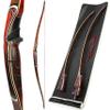 60 Inch Takedown Longbow 20-55Lbs Traditional Longbow Wood Triangle Hunting Bow Right Hand for Archery Hunting Target Shooting Training (Screw-in/Only Bow, 20lbs)
