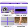 KIKILIVE Inflatable Air Gymnastics Tumbling Mat 13ft Purple, Air Tumble Track Mat 4 inches Thickness with Electric Air Pump for Home Use Training Cheerleading Yoga Water Beach Park view 3