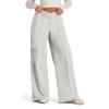 Cargo Sweatpants for Women Trendy V Crossover Stitching Wide Leg Sweatpants Casual Elastic High Waist Flare Pants Comfy Soft Skin Friendly Baggy Sweatpants with Pockets Lounge Loose Flare Yoga Pants view 1