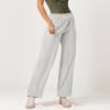 Cargo Sweatpants for Women Trendy V Crossover Stitching Wide Leg Sweatpants Casual Elastic High Waist Flare Pants Comfy Soft Skin Friendly Baggy Sweatpants with Pockets Lounge Loose Flare Yoga Pants view 2