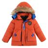 Boys and Toddler's Long Parka Fleece Lined Snow Jacket Heavyweight Puffer Jacket Thicken Winter Coat with (Red, 1 Years)