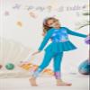GRACE KARIN Girls Long Sleeve Bathing Suit Feather Rashguard Swimsuit for Girl Size 7-8 view 2