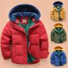 Boy's Winter Parka Coat Heavyweight Puffer Jacket with Detachable Hood Kids Quilted Down Coat (Army Green, 8-9 Years) view 3