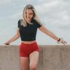 Women's 3"/5" High Waisted Biker Shorts - Spandex Yoga, Workout, Cycling, Volleyball, Dance | Athletic Booty Shorts in red, Activewear Clothes for Workout Outfits or Under Dresses, Great Deals view 2