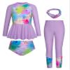 Girls Swimsuit Size 6-7 Daisy Rash Guard Swimwear Long Sleeve Daisy Bathing Suit view 1