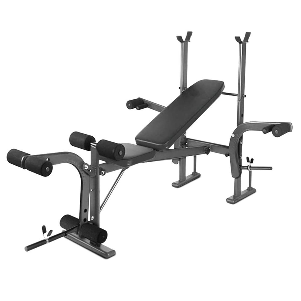 gibxiyza Weight Bench Weight Set for Home Gym Bench Press Rack Weight Bench with Leg Extension and Leg Curl Bench Press Set Weight Lifting Equipment for Home Gym Full-Body Workout Black