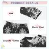 ALAZA White Snowflake Black Merry Christmas 2 Piece Pajama Set Long Sleeve Top and Pants Sleepwear Unisex 8Y view 4