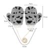 Kids Winter Warm Mittens Furry Gloves Faux Fur Lined Cold Weather Outdoor Thick Hanging Gloves Hand Warmer for Girl Boy view 2