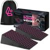 Flexelent Squat Wedge Block Pair, Squat Ramp, Calf Raise Block, Anti-Slip Slant Board, ATG Equipment to Boost Workout, 17 Incline, 3.5x5.9x12.2, Backpack Included, Trendy Trio(Light Blue, Pink, Lime) view 3