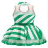 YONGHS Christmas Girls Candy Cane Dress Kids Striped Sequins Lyrical Ballet Leotard Dance Tutu Dress Green 4 Years view 2