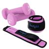 Yes4All Combo Wrist & Ankle Weights 3Lbs Pair (1.5lbs x2) + Dumbbell Neoprene 4Lbs Pair (2lbs x2) - Purple view 1