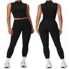 yoga sets for women 2 piece Seamless Workout Sets for Women High Waist Removing chest pad workout sets view 1